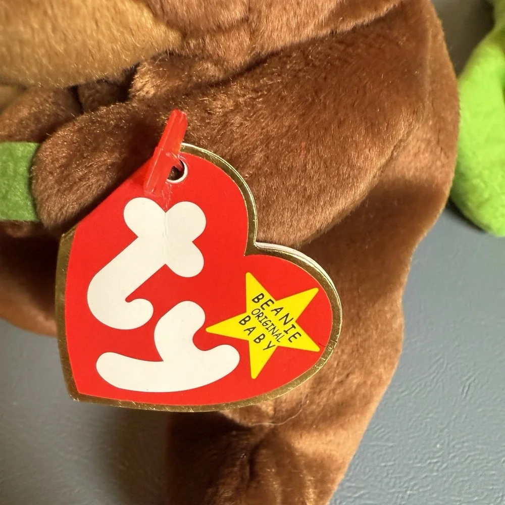 TY Original‎ Beanie Baby 3 Blizzard Seaweed Tag error Legs 1-2000 China 2 Teenie